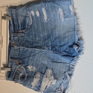 Abercrombie And fitch Distressed Denim Blue Women's Shorts Sz26